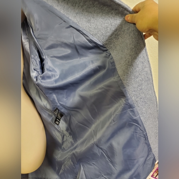 Kenneth Cole Women's Plus Asymmetrical Pressed Boucle Wool Swing Back Coat XXL - Picture 8 of 10